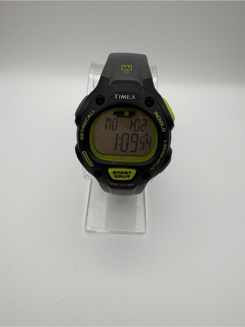 Timex Ironman Classic 30 Grey & Lime Green Mens Watch T5K692 Indiglo